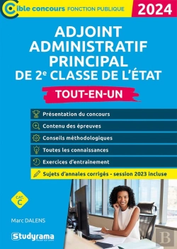 Bertrand.pt - Adjoint Administratif Principal De 2e Classe De L Etat  Tout-En-Un (Categorie C  Concours 2023)