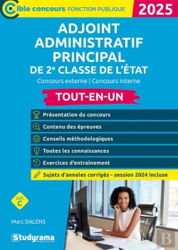 Bertrand.pt - Adjoint Administratif Principal De 2e Classe De L'Etat : Tout-En-Un (Édition 2025)