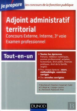 Bertrand.pt - Adjoint Administratif Territorial ; Concours Et Examen Professionnel