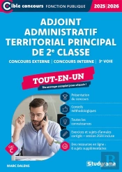 Adjoint Administratif Territorial Principal De 2e Classe - Tout-En-Un (Concours 2025-2026) : Concours Externe - Concours Interne - 3e Voie