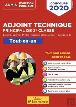 Bertrand.pt - Adjoint Technique Principal ; Externe, Interne Et 3e Voie, Examen Professionnel, Catégorie C : Tout-En-Un (Concours2020)
