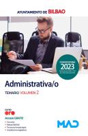 Administrativa/O Del Ayuntamiento De Bilbao. Temario Volumen 2