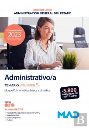 Administrativo/A Adm. General Estado Libre Tem5 Bloq.Vi