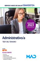 Administrativo/A De Osakidetza-Servicio Vasco De Salud. Test