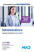 Administrativo/A Del Ayuntamiento De San Sebastian. Temario