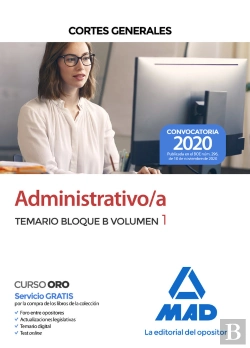 Bertrand.pt - Administrativo De Las Cortes Generales. Temario Bloque B Volumen 1