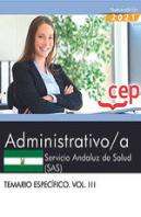 Administrativo Servicio Andaluz De Salud Temario Especifico Vol I