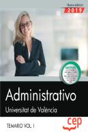 Administrativo. Universitat De València. Temario. Vol.I