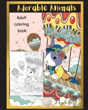 Adorable Animals Adult Coloring Book