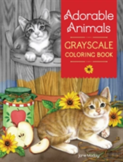 Bertrand.pt - Adorable Animals Grayscale Coloring Book