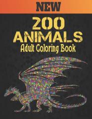 Adult Coloring Book 200 Animals