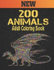 Adult Coloring Book 200 Animals