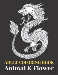 Adult Coloring Book Animal & Flower