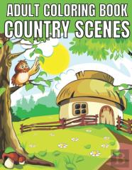 Adult Coloring Book Country Scenes