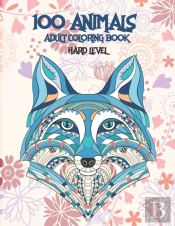Adult Coloring Book Hard Level - 100 Animals