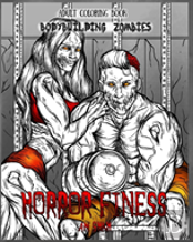 Adult Coloring Book Horror Fitness