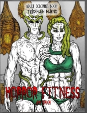 Adult Coloring Book Horror Fitness