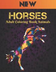 Adult Coloring Book Horses Animals
