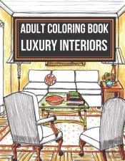 Adult Coloring Book Luxury Interiors