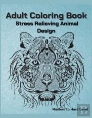 Adult Coloring Book Stress Relieving Animal Designs