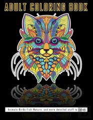 Adult Coloring Book - Stress Relieving Animal Designs