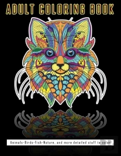 Adult Coloring Book - Stress Relieving Animal Designs