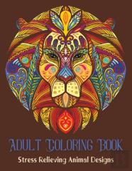 Adult Coloring Book, Stress Relieving Animal Designs