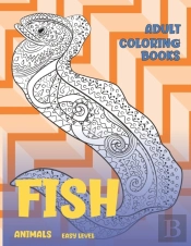 Adult Coloring Books - Animals - Easy Level - Fish