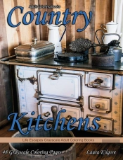 Adult Coloring Books Country Kitchens