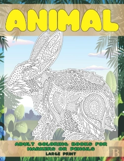 Bertrand.pt - Adult Coloring Books For Markers Or Pencils - Animal - Large Print