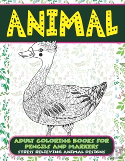 Bertrand.pt - Adult Coloring Books For Pencils And Markers - Animal - Stress Relieving Animal Designs