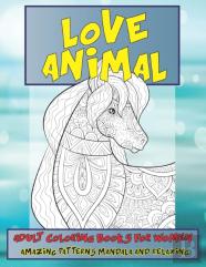 Adult Coloring Books For Women Love Animal - Amazing Patterns Mandala And Relaxing