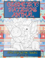 Adult Coloring Books Geometric Patterns Animal - Thick Lines