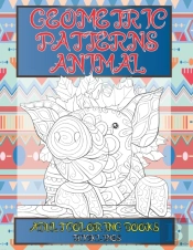 Adult Coloring Books Geometric Patterns Animal - Thick Lines