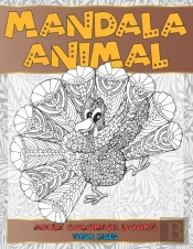 Adult Coloring Books Mandala Animal - Thick Lines