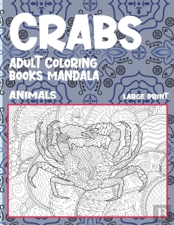 Bertrand.pt - Adult Coloring Books Mandala Large Print - Animals - Crabs