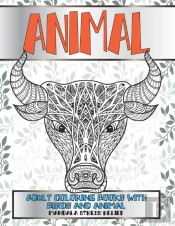 Adult Coloring Books With Birds And Animal - Mandala Stress Relief - Animal
