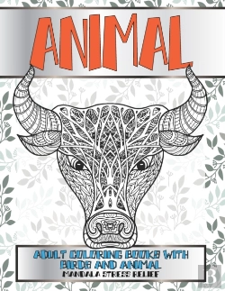 Bertrand.pt - Adult Coloring Books With Birds And Animal - Mandala Stress Relief - Animal