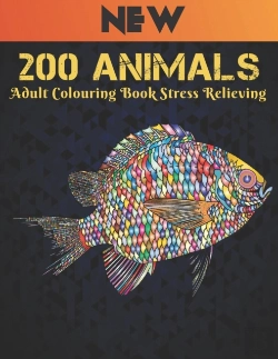 Bertrand.pt - Adult Colouring Book Stress Relieving 200 Animals