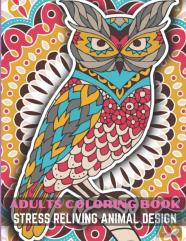 Adults Coloring Book Stress Rekiveing Animal Design