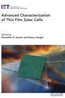 Advanced Characterization Of Thin Film Solar Cells