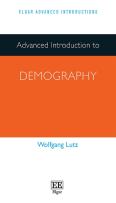 Advanced Introduction To Demography
