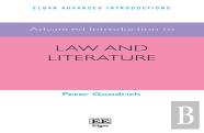 Advanced Introduction To Law And Literature
