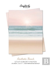 Aesthetic Beach Stationery Paper