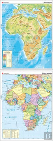Africa (Fisico-Politico)'Mapas Murales Geograficos'(128 X 88 Cm) 
