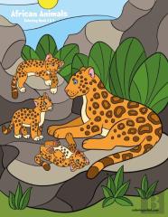 African Animals Coloring Book 3 & 4
