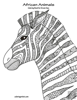 Bertrand.pt - African Animals Coloring Book For Grown-Ups