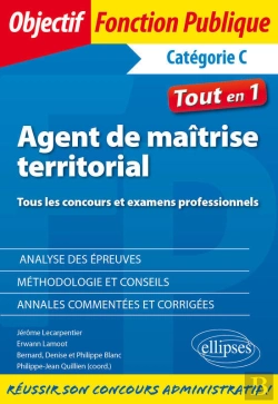 Bertrand.pt - Agent De Maîtrise Territorial. Concours Et Examens Professionnels - Catégorie C