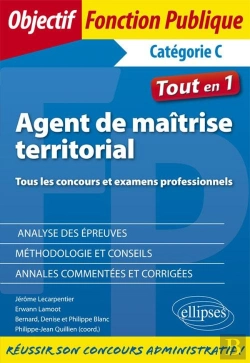 Bertrand.pt - Agent De Maîtrise Territorial ; Tous Les Concours Et Examens Professionnels ; Catégorie C ; Tout-En-Un