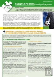 Agents Sportifs ; Guide Juridique Pratique